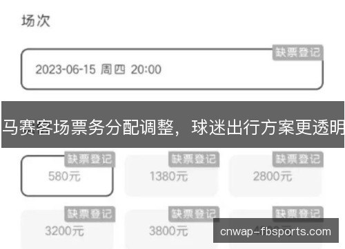 马赛客场票务分配调整,球迷出行方案更透明 马赛客场票务分配调整,球迷出行方案更透明